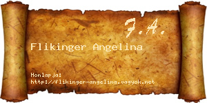 Flikinger Angelina névjegykártya
